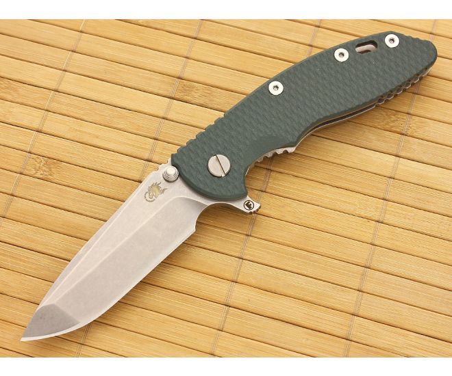 Hinderer Knives XM-18 3.5" Fatty Spanto Flipper Dark Green - HK-XM18-35-FAT1
