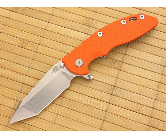 Hinderer Knives XM-18 3.5" Fatty Harpoon Tanto Orange - HK-XM18-35-FAT11