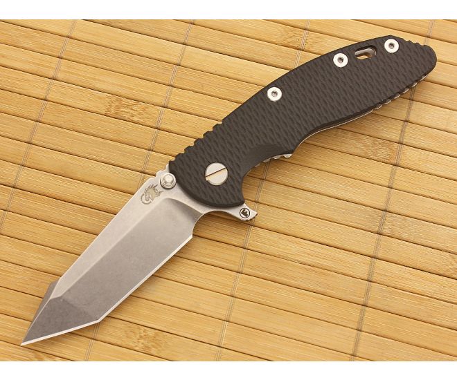 Hinderer Knives XM-18 3.5" Fatty Harpoon Tanto Black - HK-XM18-35-FAT14