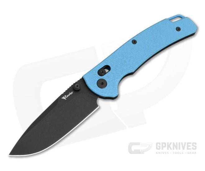 Reate Horizon X Drop Point Blue Fatcarbon Glass Nitro-X7 Black PVD Crossbar Lock Knife (3.20" Blade) - RK-HRZN-X-02