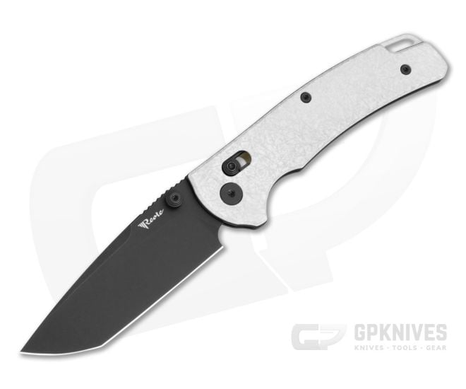 Reate Horizon X Tanto White Fatcarbon Glass Nitro-X7 Black PVD Crossbar Lock Knife (3.20" Blade) - RK-HRZN-X-06