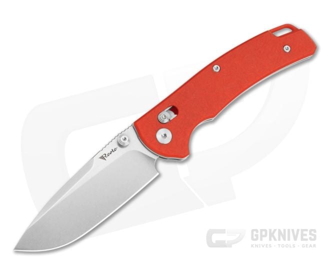Reate Horizon X Drop Point Red Fatcarbon Glass Nitro-X7 Stonewash Crossbar Lock Knife (3.20" Blade) - RK-HRZN-X-07