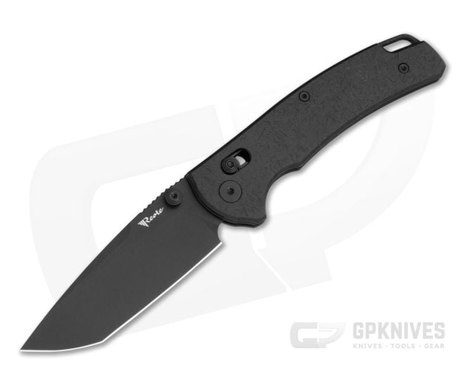 Reate Horizon X Tanto Black Fatcarbon Glass Nitro-X7 Black PVD Crossbar Lock Knife (3.20" Blade) - RK-HRZN-X-12