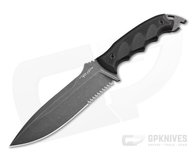 DPx Gear HEST 6 Assault Black PVD Stonewash Serrated Niolox HSX019 - DPX-HSX019