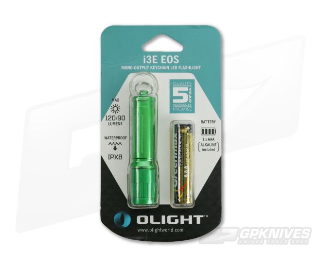 Olight i3E EOS Green Keychain Flashlight AAA Battery - OL-I3E-GRN