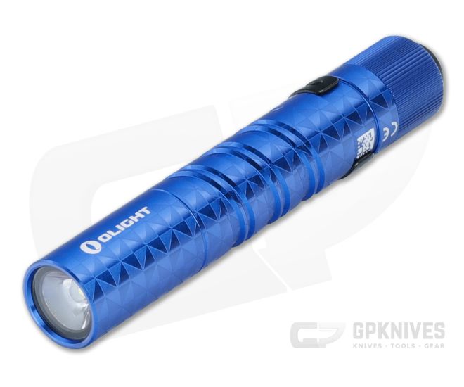 Olight i3T EOS Pinwheel Blue AAA 180 Lumen Slim EDC Tail Switch Flashlight - OL-I3T-PINWHEEL-BLUE