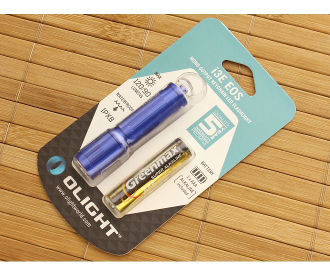Olight i3E EOS Blue Keychain Flashlight AAA Battery - OL-I3E-BLU