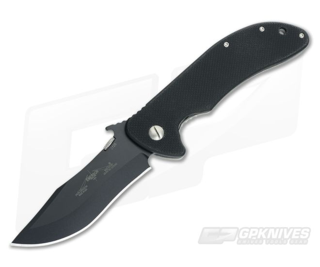 Emerson Iron Dragon Titanium Frame Lock Black Plain - EM-IRONDRAGON-BT-ST