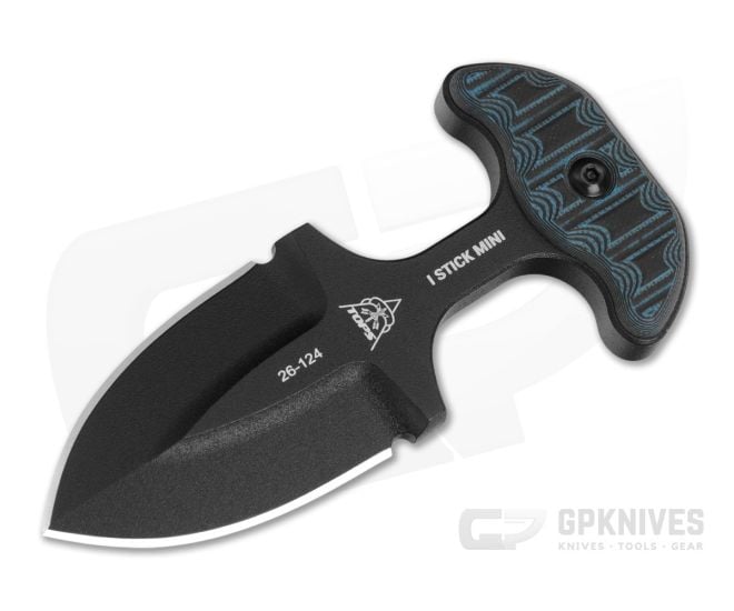 TOPS I-Stick Mini Blue/Black G10 1075 Push Dagger (2.75" Blade) ISTKM-01 - TP-ISTKM-01