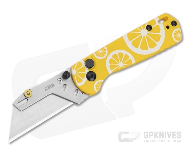 CJRB Boxer Yellow Lemon G10 Folding Utility Knife - CJRB-J1967-LM