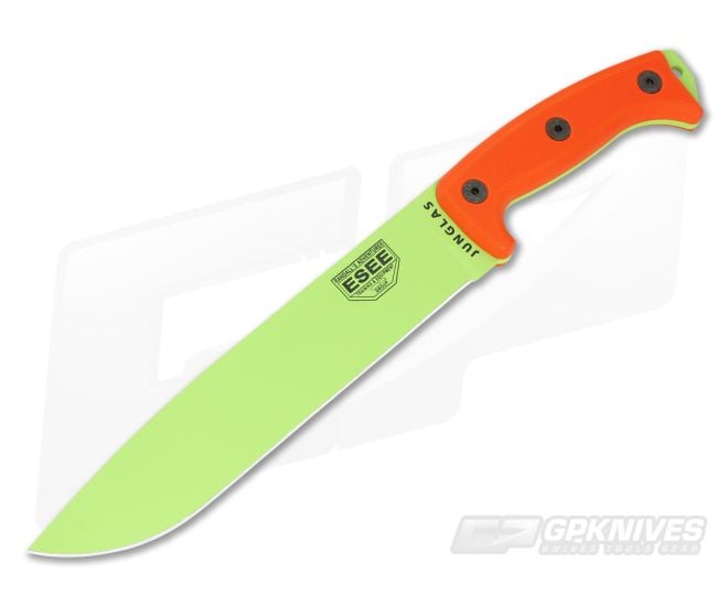 ESEE Junglas Machete Venom Green Orange G10 Kydex Sheath - ESEE-JUNGLAS-VG-E