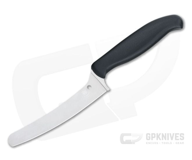 Spyderco Blunt Tip Z-Cut Black Plain Edge Kitchen Knife K13PBK - SP-K13PBK