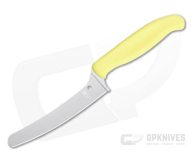 Spyderco Blunt Tip Z-Cut Yellow Plain Edge Kitchen Knife K13PYL - SP-K13PYL