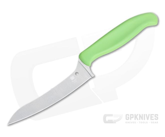 Spyderco Pointed Z-Cut Green Plain Edge Kitchen Knife K14PGN - SP-K14PGN
