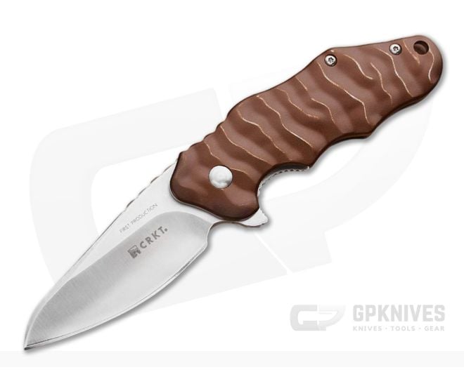 CRKT Onion Wrinkle 2 Flipper Dark Brown K200BXP for Sale