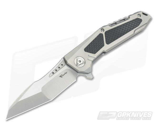Reate Knives K-3 Carbon Fiber Inlay Compound Ground CTS-204P Flipper - RK-K3-004