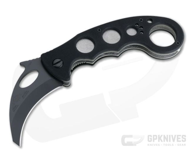 Emerson Folding Combat Karambit Black Plain Reinforced Tip Liner Lock Folder - EM-KARAMBIT-BT-RT-ST