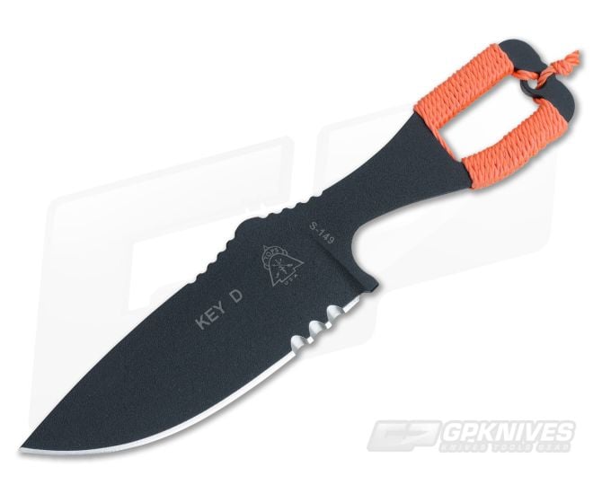 TOPS Key Knife D Neck Knife Orange Cord - TP-KEYDOR