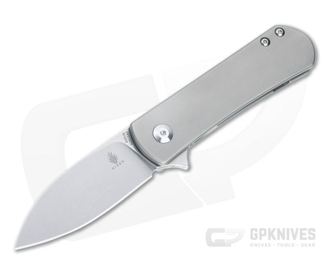 Kizer Yorkie Laconico Stonewashed S35VN Titanium Frame Lock Flipper KI3525A3 - KC-KI3525A3