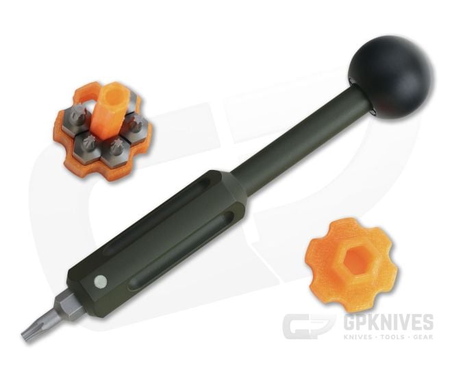 Audacious Concept Titanium Knife Tool V4.0 Bit Driver Set EOD Green KT4-TIT-EOD - AC-KT4-TIT-EOD