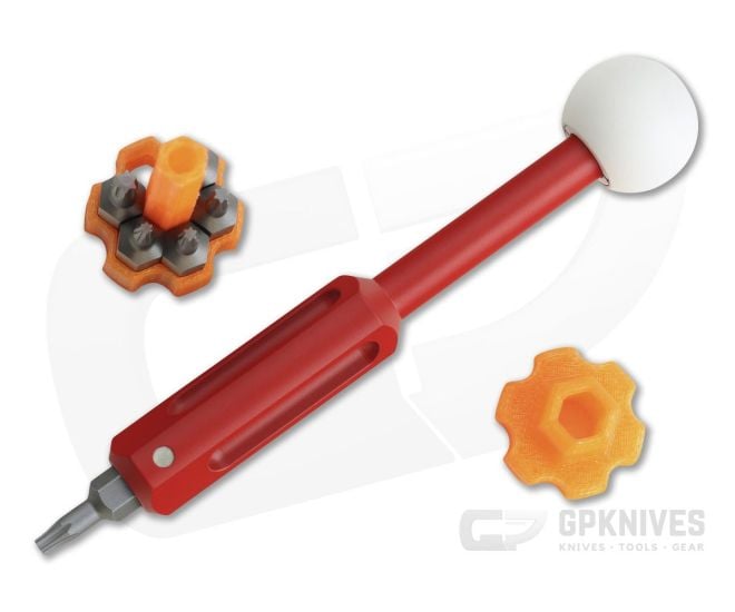 Audacious Concept Titanium Knife Tool V4.0 Bit Driver Set Santa Red KT4-TIT-SNT - AC-KT4-TIT-SNT