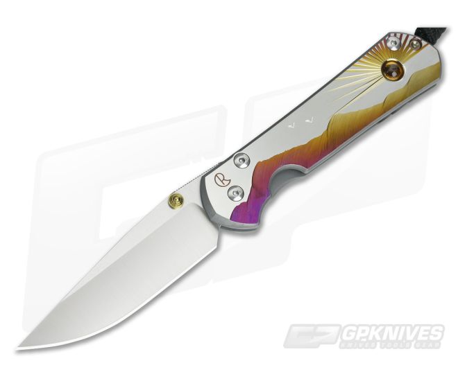 Chris Reeve Large Sebenza 21 Morning Sun Unique Graphic Citrine Cabochon 1060 - CRK-L21-1060