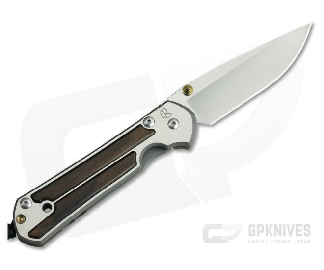 Chris Reeve Large Sebenza 21 Left Handed Macassar Ebony Wood Inlays - CRK-L21-1117