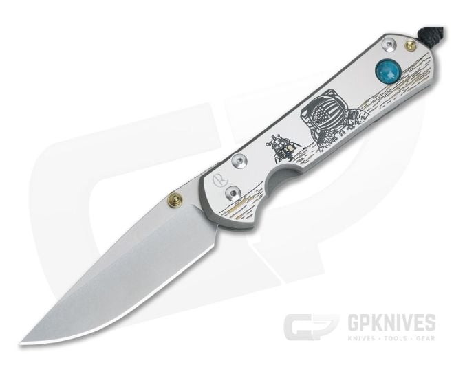 Chris Reeve Large Sebenza 21 CGG Lunar Landing w/Chrysocolla Cabochon - CRK-L21-1260