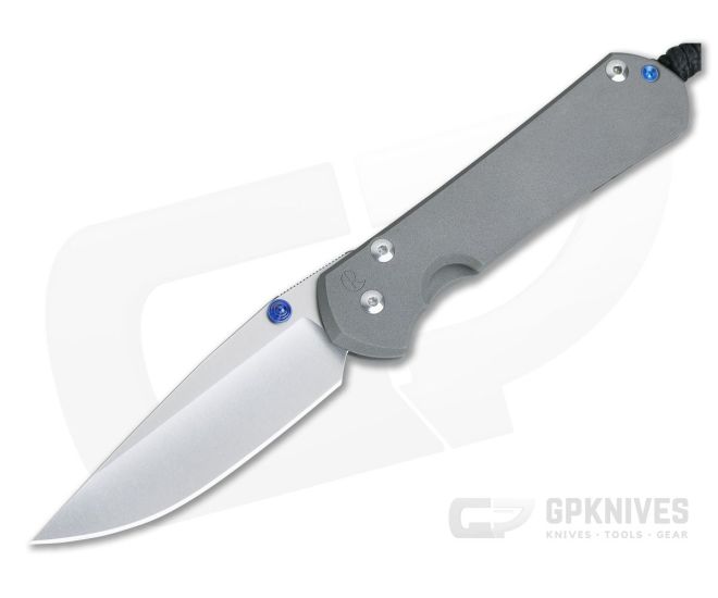 Chris Reeve Large Sebenza 31 Drop Point Stonewashed S35VN Titanium Folder - CRK-L31-1000-S35VN