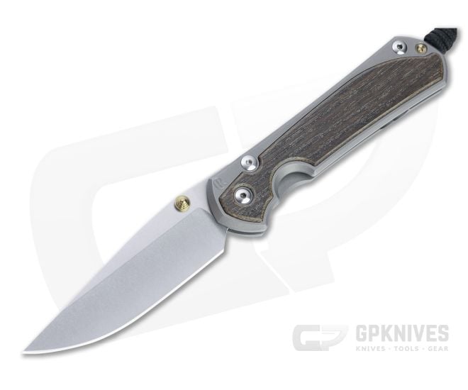 Chris Reeve Large Sebenza 31 Drop Point S45VN Bog Oak Inlay Folding Knife 004 - CRK-L31-1100-004