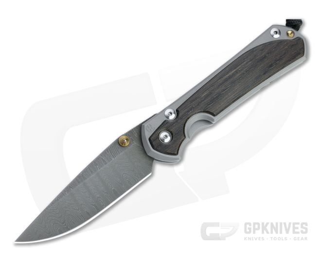 Chris Reeve Large Sebenza 31 Ladder Damascus Bog Oak Inlay Folder - CRK-L31-1104