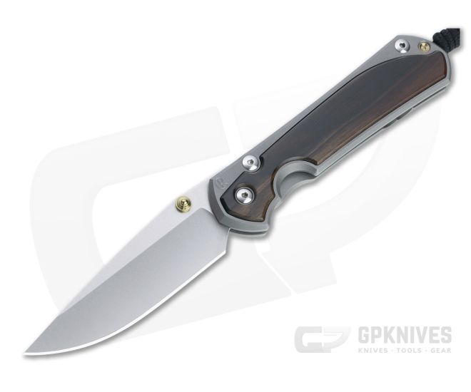 Chris Reeve Large Sebenza 31 Drop Point S45VN Macassar Ebony Inlay Folding Knife 002 - CRK-L31-1116-002