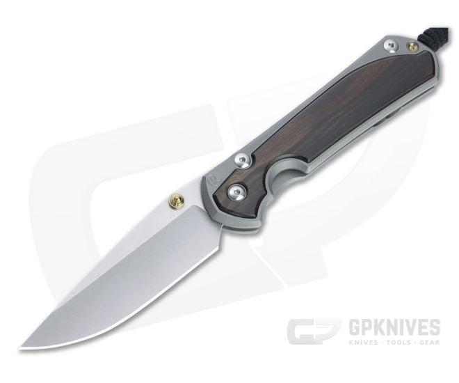 Chris Reeve Large Sebenza 31 Drop Point S45VN Macassar Ebony Inlay Folding Knife 003 - CRK-L31-1116-003