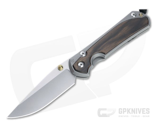 Chris Reeve Large Sebenza 31 Drop Point S45VN Macassar Ebony Inlay Folding Knife 006 - CRK-L31-1116-006