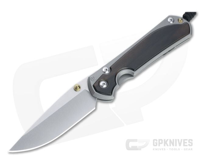 Chris Reeve Large Sebenza 31 Drop Point S45VN Macassar Ebony Inlay Folding Knife 007 - CRK-L31-1116-007