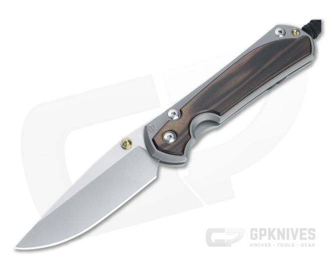 Chris Reeve Large Sebenza 31 Drop Point S45VN Macassar Ebony Inlay Folding Knife 008 - CRK-L31-1116-008