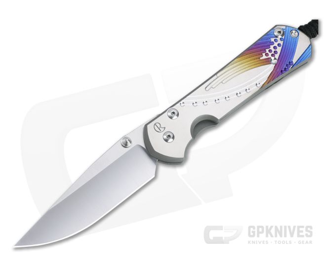 Chris Reeve Large Sebenza 31 S45VN Unique Graphic Titanium Folding Knife 008 - CRK-L31-1400-008