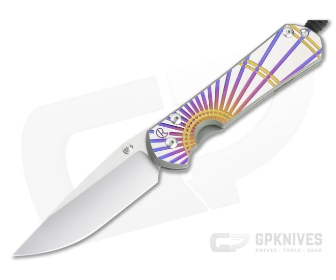 Chris Reeve Large Sebenza 31 S45VN Unique Graphic Titanium Folding Knife 011 - CRK-L31-1400-011