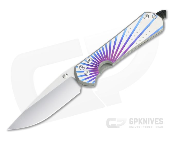 Chris Reeve Large Sebenza 31 S45VN Unique Graphic Titanium Folding Knife 012 - CRK-L31-1400-012