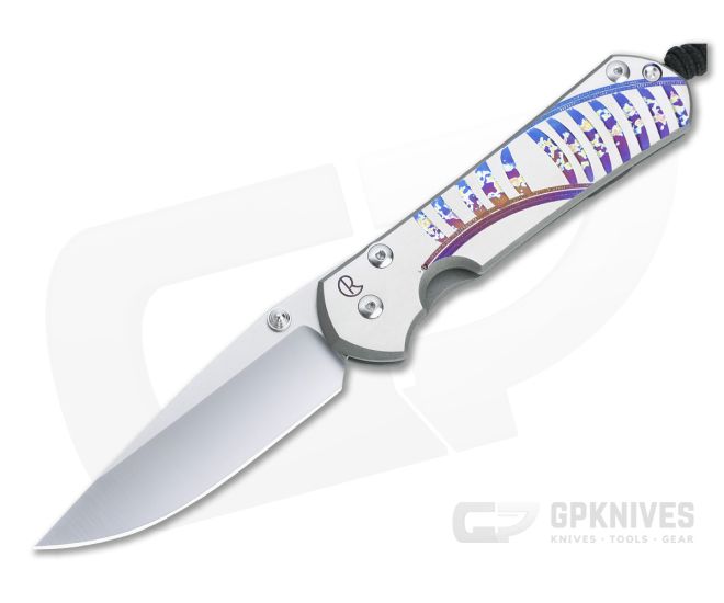 Chris Reeve Large Sebenza 31 S45VN Unique Graphic Titanium Folding Knife 015 - CRK-L31-1400-015