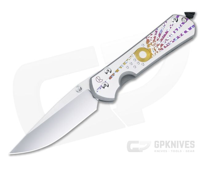 Chris Reeve Large Sebenza 31 Titanium Folder Unique Graphic MagnaCut Drop Point Blade 020 - CRK-L31-1400-020