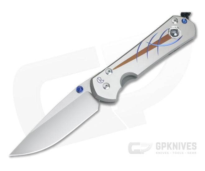 Chris Reeve Large Sebenza 31 Unique Graphic w/ Hematite Cabochon Drop Point L31-1408-007 - CRK-L31-1408-007