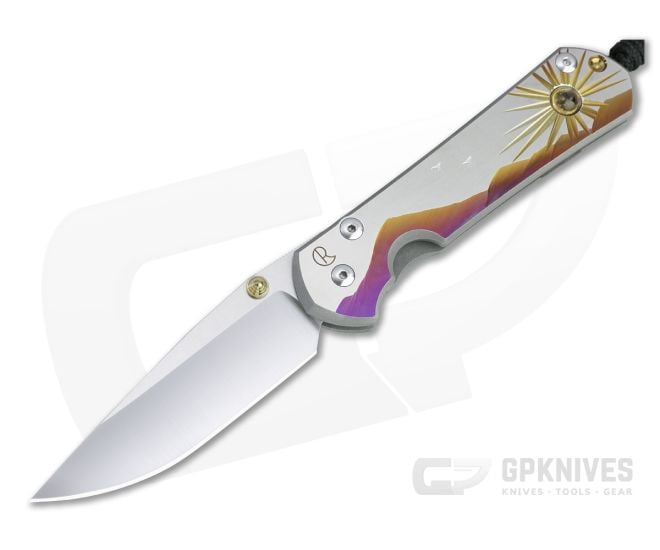 Chris Reeve Large Sebenza 31 S45VN Citrine "Morning Sun" Unique Graphic Folder 034 - CRK-L31-1408-034