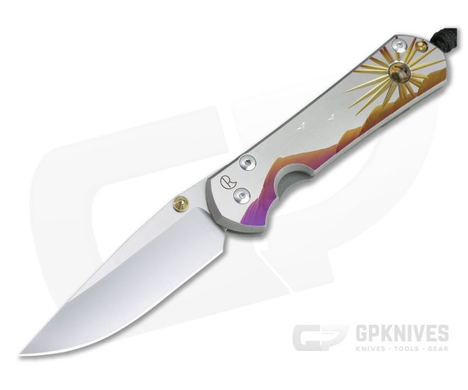 Chris Reeve Large Sebenza 31 S45VN Citrine "Morning Sun" Unique Graphic Folder 035 - CRK-L31-1408-035