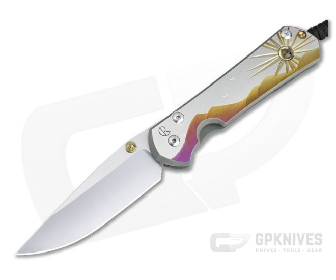Chris Reeve Large Sebenza 31 S45VN Citrine "Morning Sun" Unique Graphic Folder 038 - CRK-L31-1408-038