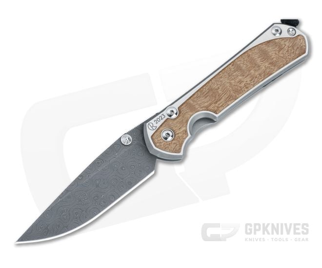 Chris Reeve Large Sebenza 31 GP Exclusive Annual Sapele Mahogany Raindrop Damascus Drop Point L31-1724 - CRK-L31-1724