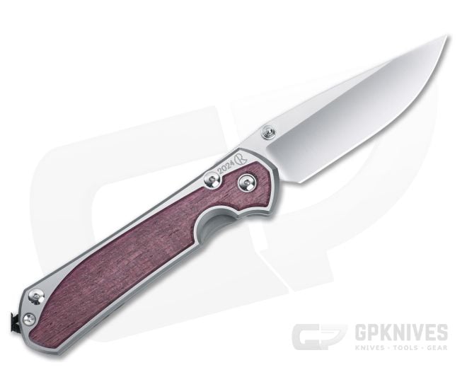 Chris Reeve Large Sebenza 31 Left Hand 2024 Annual Purple Heart Wood - CRK-L31-1743