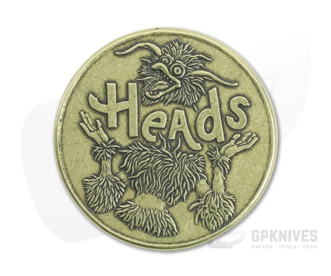 Shire Post Mint Labyrinth Firey Heads or Tails Decision Maker Brass Coin - SPM-LAB-FIREY-BS