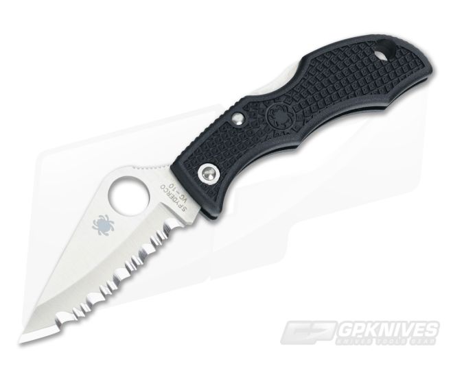 Spyderco Ladybug 3 Serrated VG10 Black FRN LBKS3 - SP-LBKS3