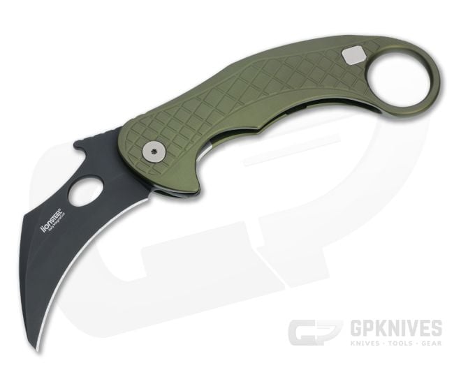 LionSteel Emerson L.E. One Karambit Black Magnacut Green Aluminum - LS-LE1-A-GB